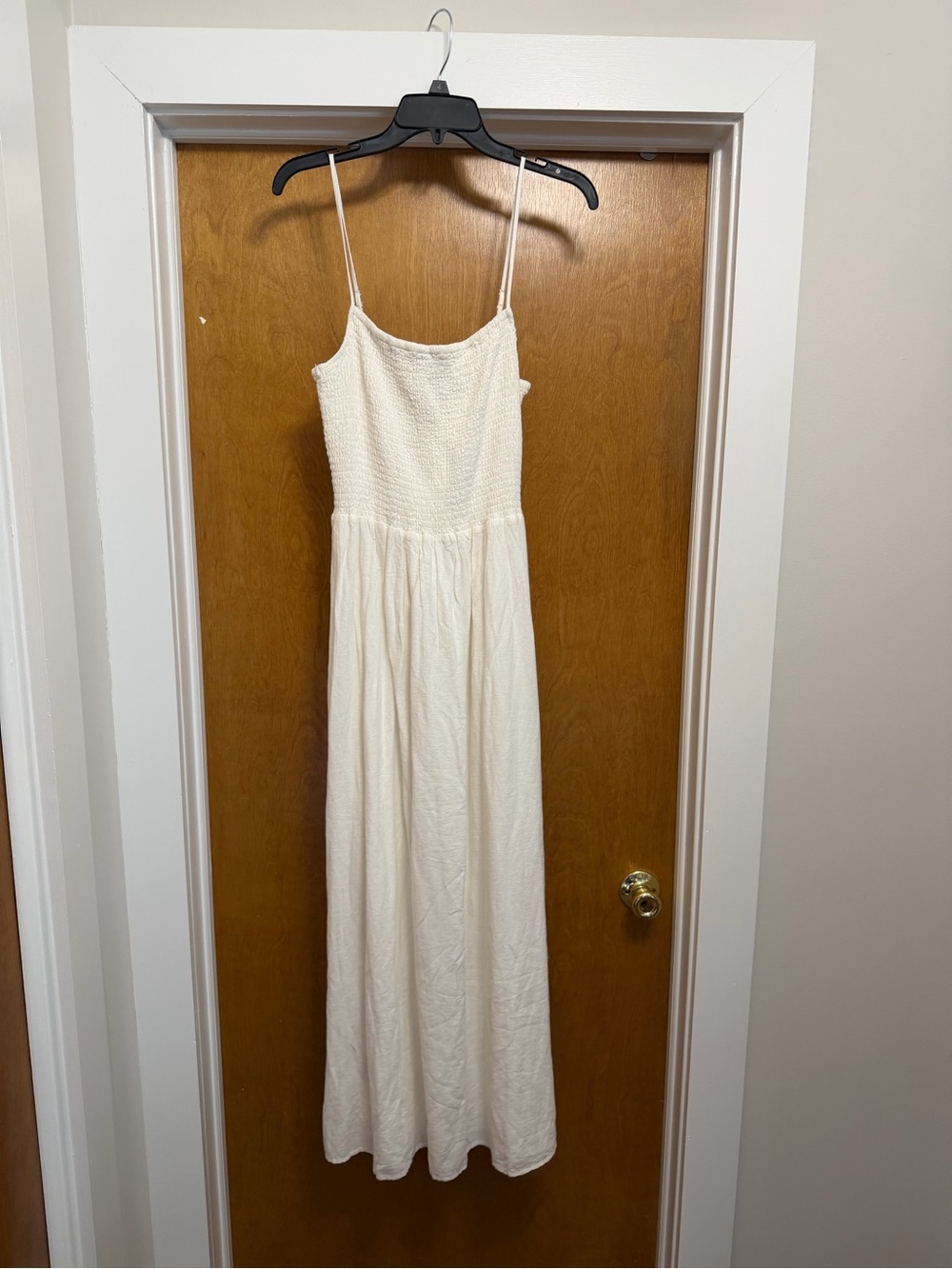 ZSupply Women’s Cream Maxi Sundress with Smocked Bodice